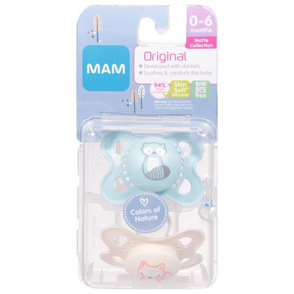MAM Original Matte Pacifiers Colors of Nature 0-6m