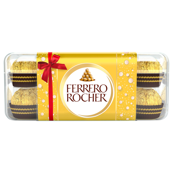 Ferrero Rocher Fine Hazelnut Chocolates Candy - 30 ct