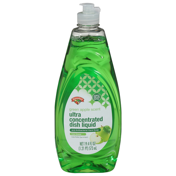 Hannaford Ultra Concentrated Green Apple Scent Liquid Dish Soap