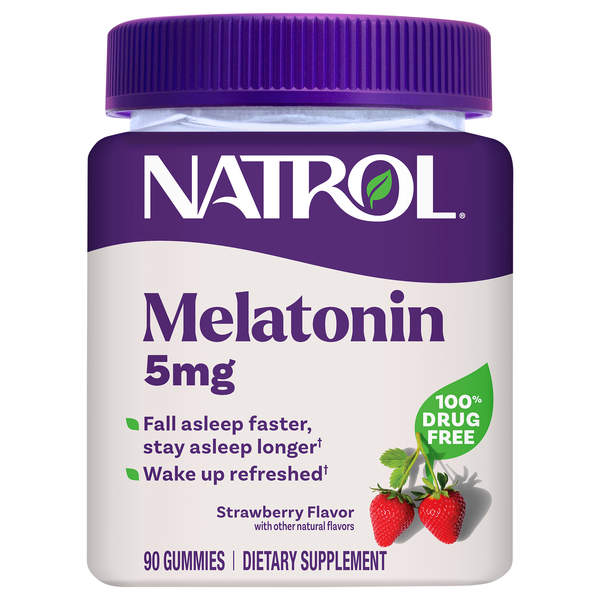 Natrol 5 mg Strawberry Flavored Melatonin Gummies