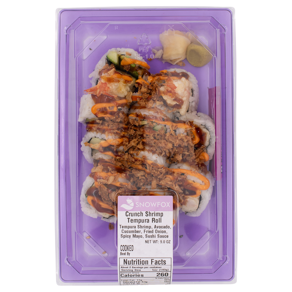 Snowfox Crunch Shrimp Tempura Roll (Avail. 11am - 7pm)