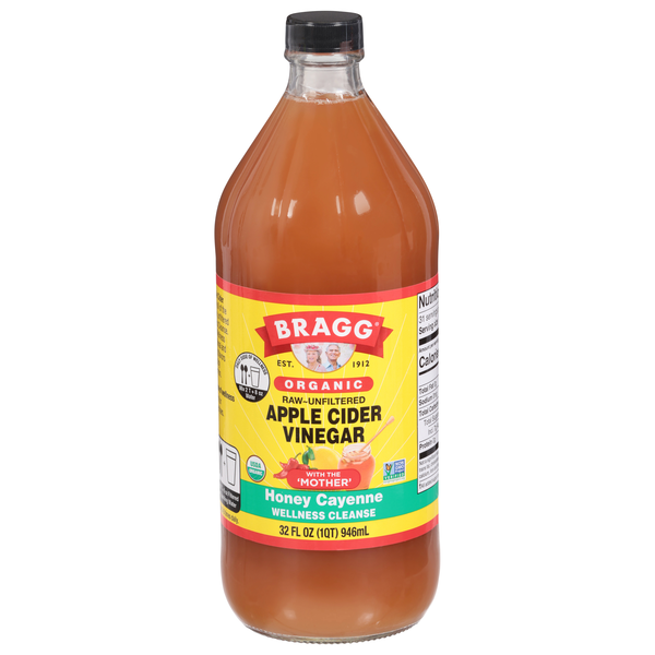 Bragg Organic Raw Unfiltered Honey Cayenne Apple Cider Vinegar