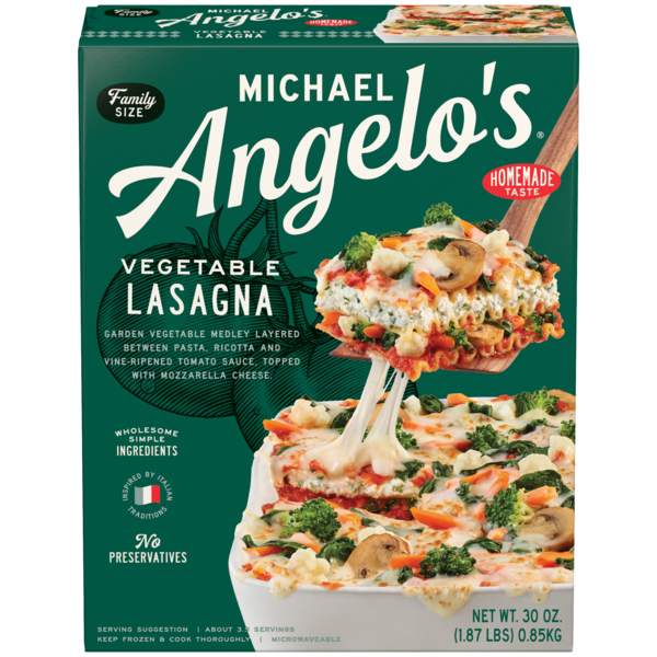 Michael Angelo's Vegetable Lasagna Family Size Frozen Meal