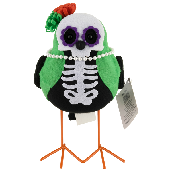 Smart Living Halloween Bird Decor Day of the Dead Green