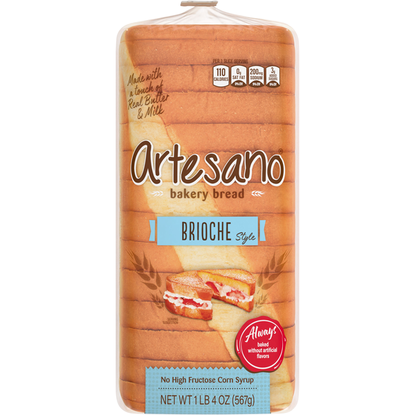 Artesano Brioche Sliced Bakery Bread