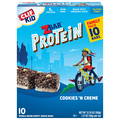 CLIF KID Zbar Gluten Free Cookies 'n Creme Protein Snack Bars - 10 ct