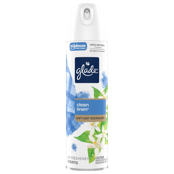 Glade Soft Mist Clean Linen Air Freshener Aerosol Spray