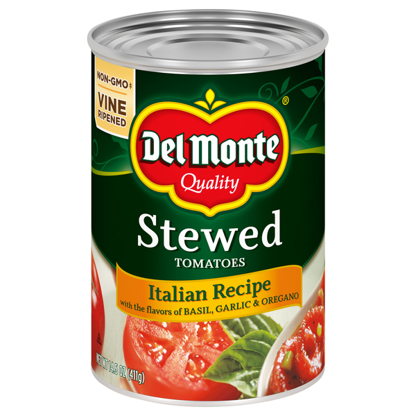 Del Monte Italian Recipe Stewed Tomatoes with Basil Garlic & Oregano