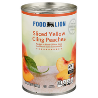 Food Lion Sliced Yellow Cling Peaches in Juice