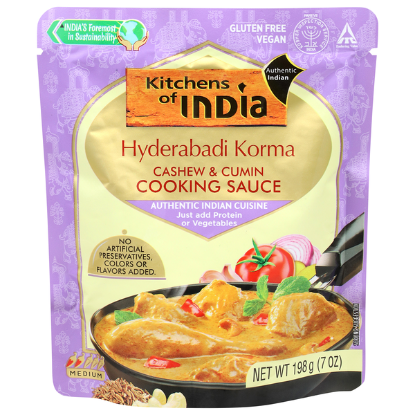 Kitchens of India Medium Hyderabadi Korma Cashew & Cumin Cooking Sauce