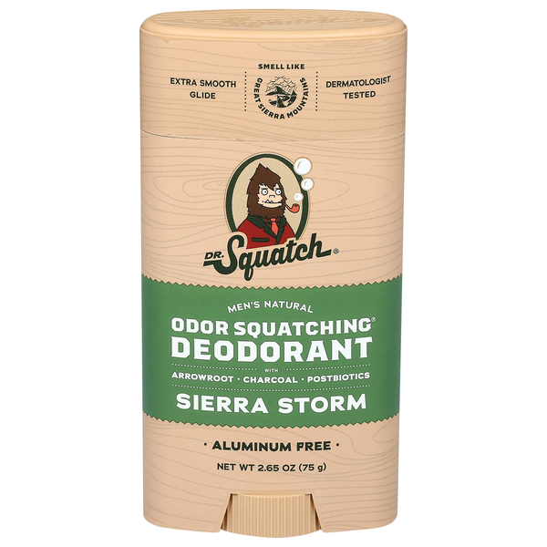 Dr. Squatch Odor Squatching Aluminum Free Men's Sierra Storm Deodorant