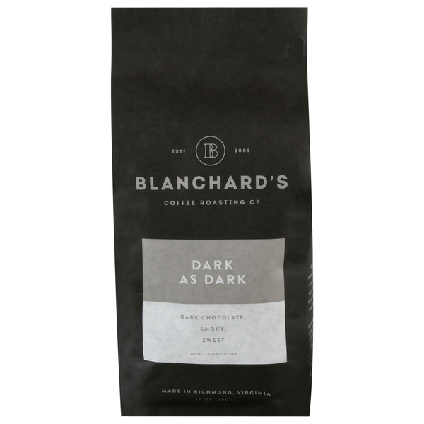 Save on Blanchard's Dark as Dark Chocolate Coffee (Whole Bean) Order