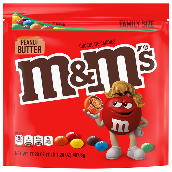M&M's Peanut Butter Milk Chocolate Candy Family Size
