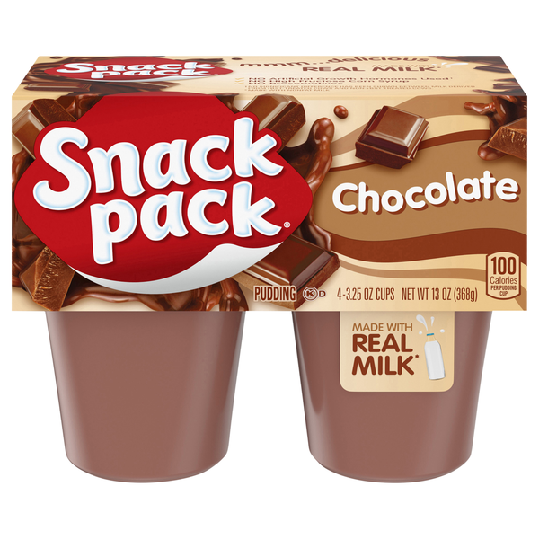 Snack Pack Chocolate Pudding Cups - 4 ct