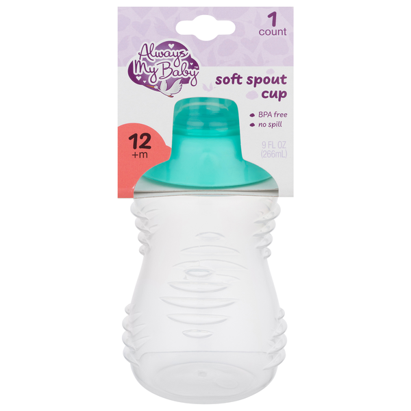 Always My Baby Soft Spout 9 oz Teal Cup 12+m