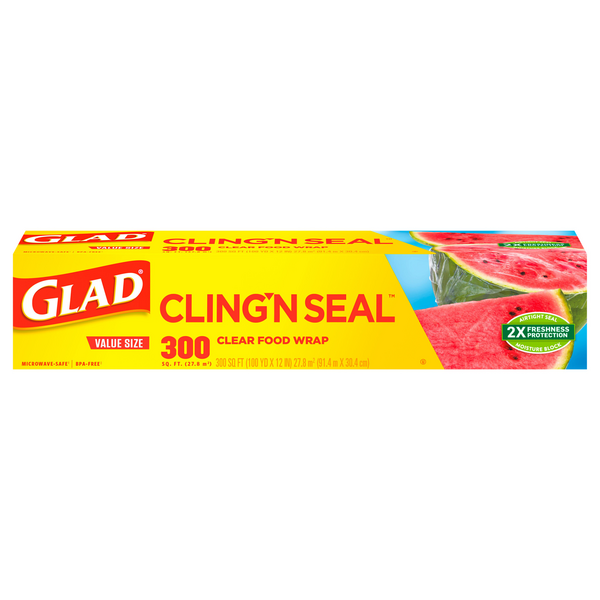 Glad Cling'n Seal Clear Food Wrap Value Size