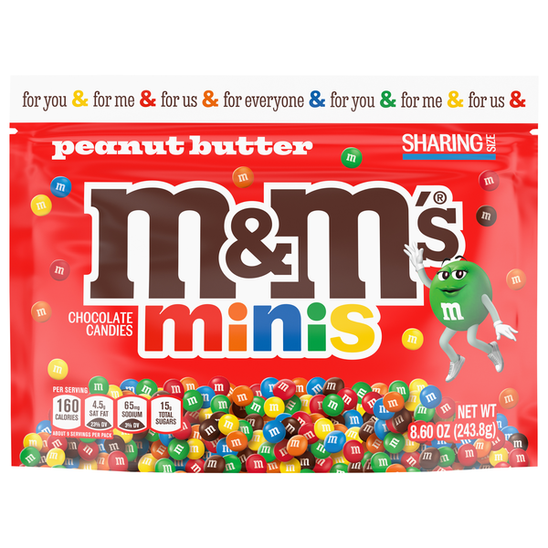 M&M's Peanut Butter Milk Chocolate Candy Minis Sharing Size
