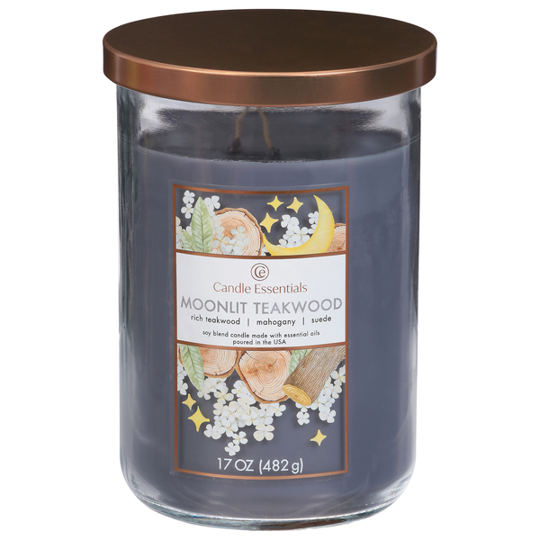 Candle Essentials Moonlit Teakwood Scented