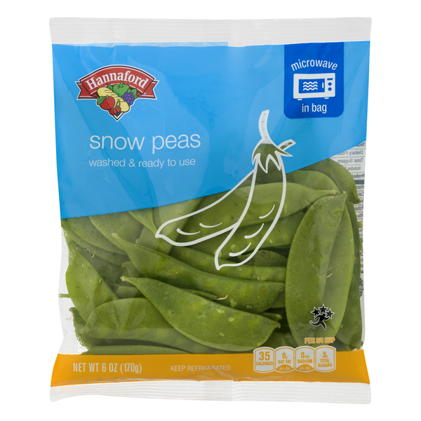 Hannaford Snow Peas Microwaveable Bag