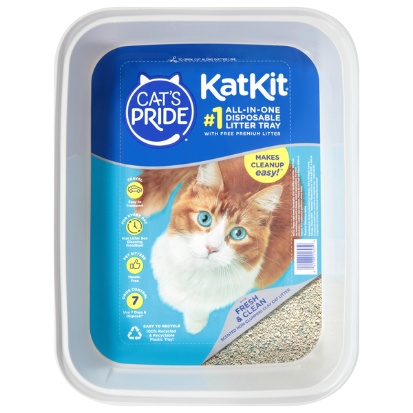 Cat's Pride Kat Kit All-in-One Disposable Litter Tray Fresh & Clean