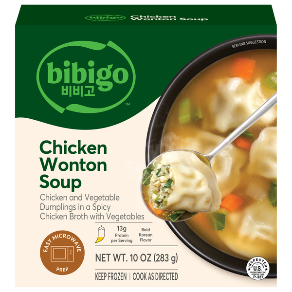 Bibigo 13g Protein Chicken Wonton Soup Frozen