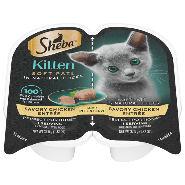 SHEBA Soft Pate Savory Chicken Premium Wet Kitten Food - 2 ct