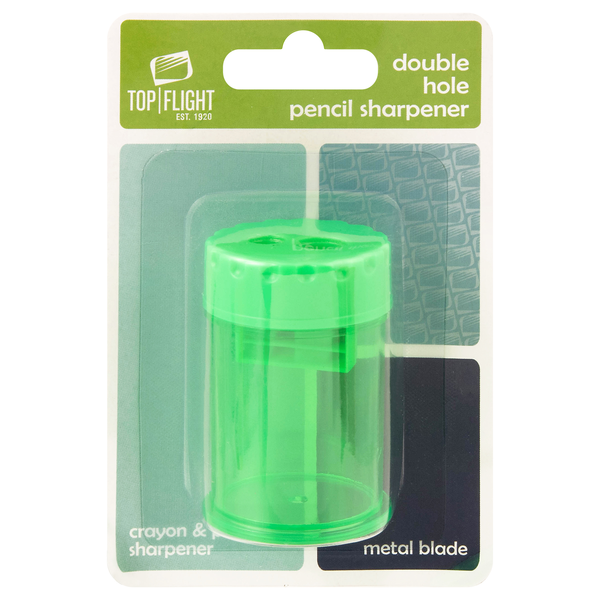 Top Flight Double Hole Pencil Sharpener