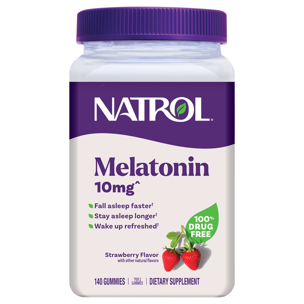 Natrol 10mg Strawberry Flavored Melatonin Gummies