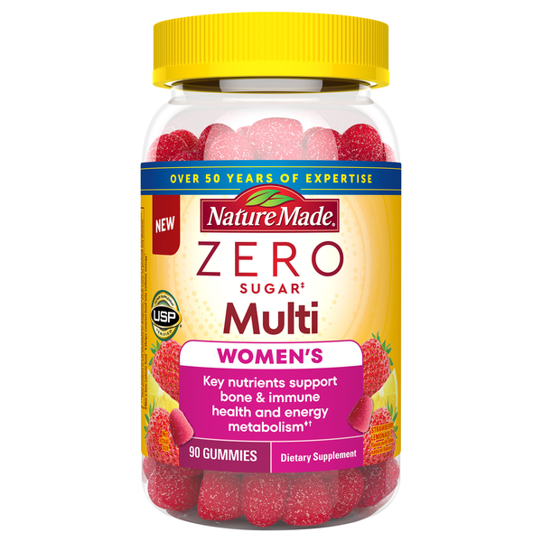 Nature Made Women's Zero Sugar Strawberry Lemonade Multivitamin Gummies