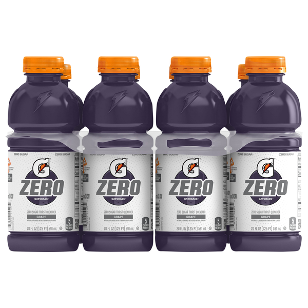 Gatorade Zero Sugar Grape Thirst Quencher Sports Drink - 8 pk