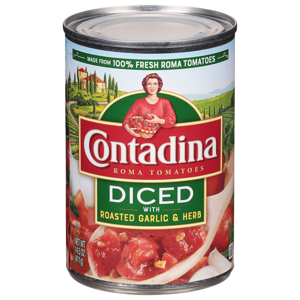 Contadina Diced Roma Tomatoes with Roasted Garlic & Herb
