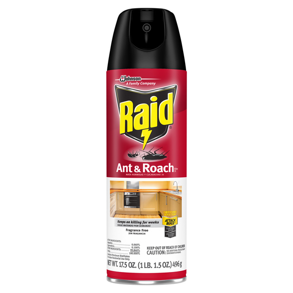Raid Ant & Roach Defense System Fragrance Free Aerosol Spray
