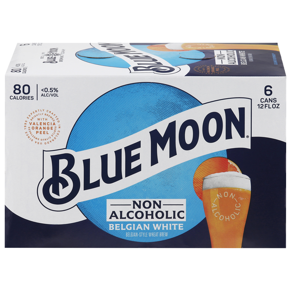 Blue Moon Belgian White Beer Non-Alcoholic - 6 pk
