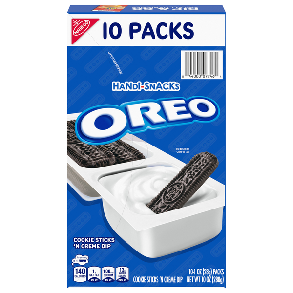 Handi-Snacks OREO Cookie Sticks 'n Creme Dip Packs - 10 ct