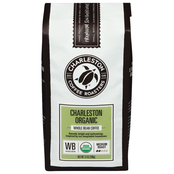 Charleston Coffee Roasters Organic Medium Roast Whole Bean Coffee