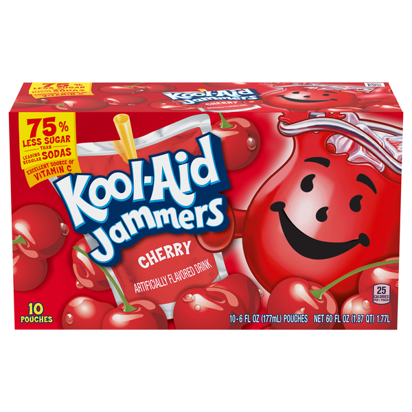 Kool-Aid Jammers Juice Drink Pouches Cherry - 10 pk
