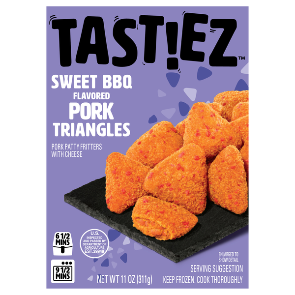 TASTIEZ Sweet BBQ Pork Triangles Frozen