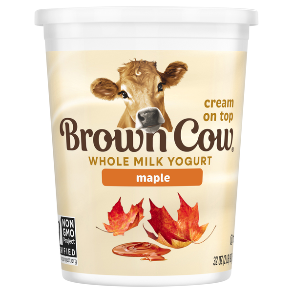 Brown Cow Cream Top Whole Milk Maple Yogurt