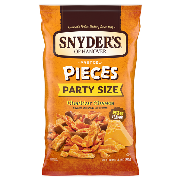 Snyder's of Hanover Cheddar Cheese Flavored Pretzel Pieces Party Size