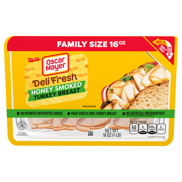 Oscar Mayer Deli Fresh Honey Smoked Turkey Breast Sliced Family Pack