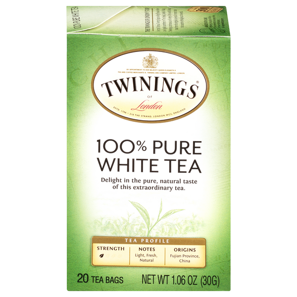 Save on Twinings of London Pure White Tea Bags Order Online Delivery