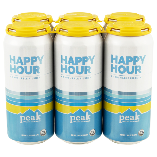 Peak Organic Brewing Co. Happy Hour Pilsner Beer - 6 pk