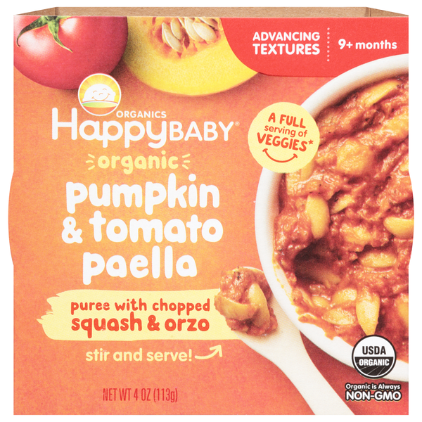 Happy Baby Organics Stage 3 Baby Food Pumpkin & Tomato Paella