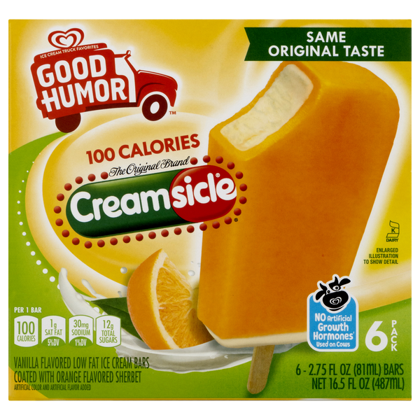 Save on Good Humor Creamsicle Ice Cream Bars 6 ct Order Online