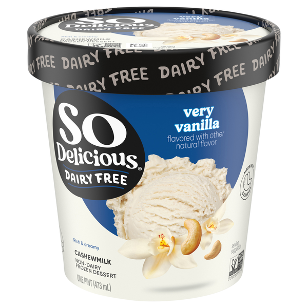 So Delicious Dairy Free Very Vanilla Cashewmilk Frozen Dessert