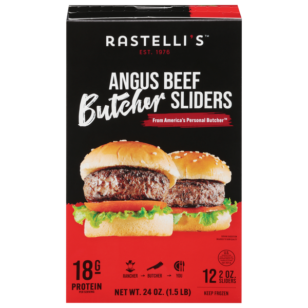 Rastelli's Angus Beef Butcher Sliders - 12 ct Frozen