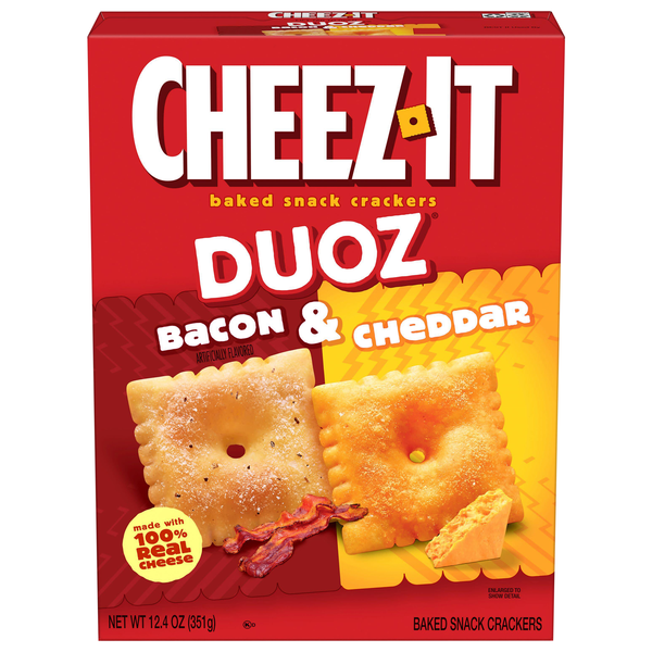 Cheez-It Duoz Bacon & White Cheddar Baked Cheese Crackers