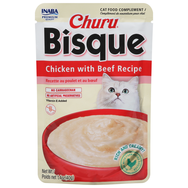 Save on Inaba Churu Bisque Wet Cat Food Complement Chicken with Beef