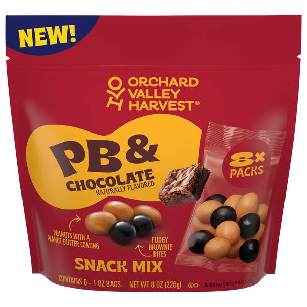 Orchard Valley Harvest PB & Chocolate Snack Mix - 8 ct