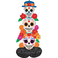 AirLoonz Halloween Day of the Dead Sugar Skulls Air-Filled Balloon